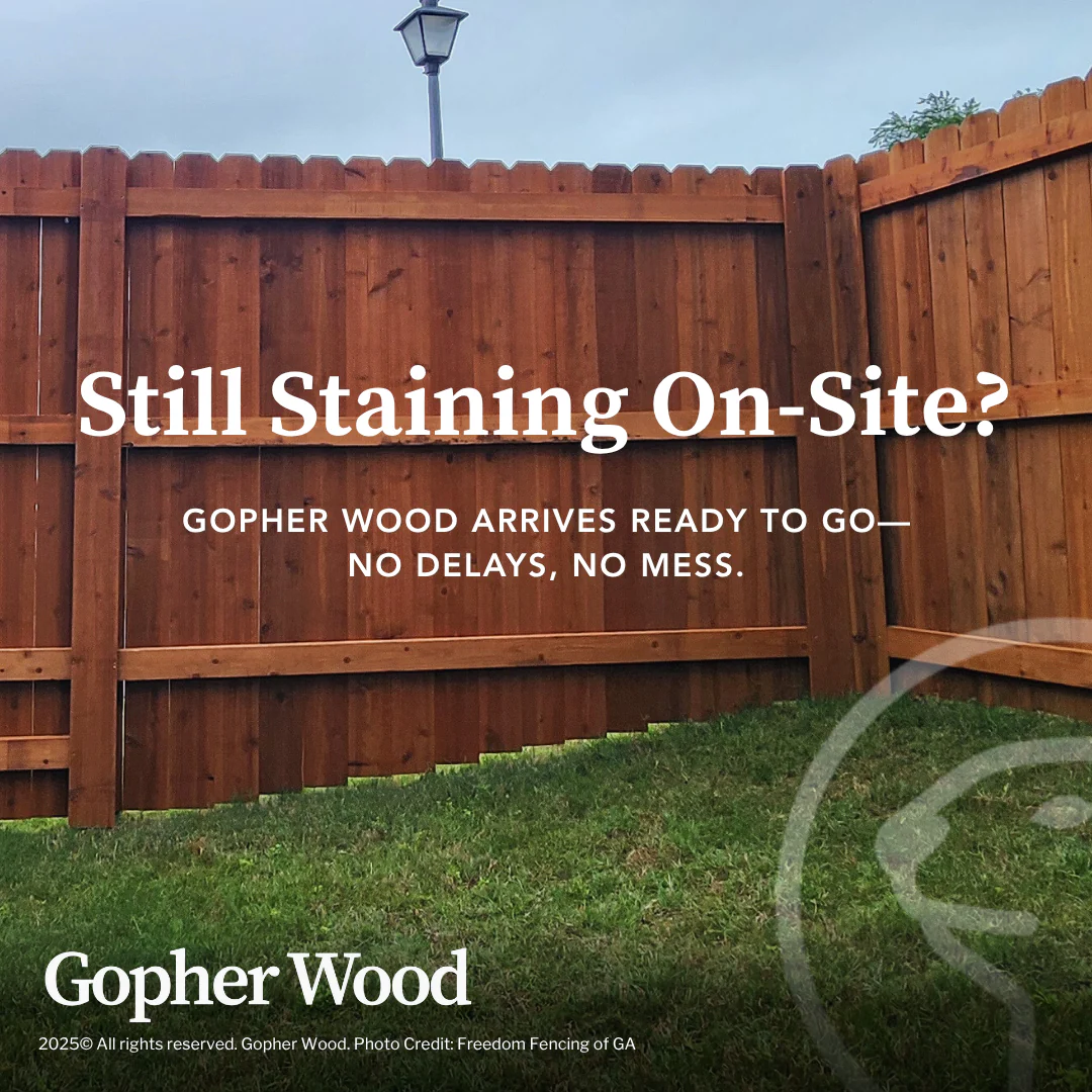 Pre-Stained 4x4x8 Cedar Fence Posts with PostSaver Sleeve - Kiln Dried Six-Sided Chestnut - Image 3